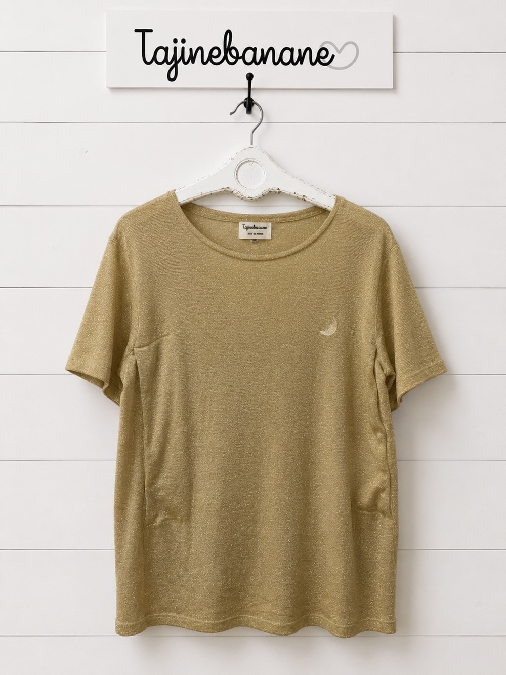 TAJINEBANANE Gold Shimmer Nursing Top Size XL